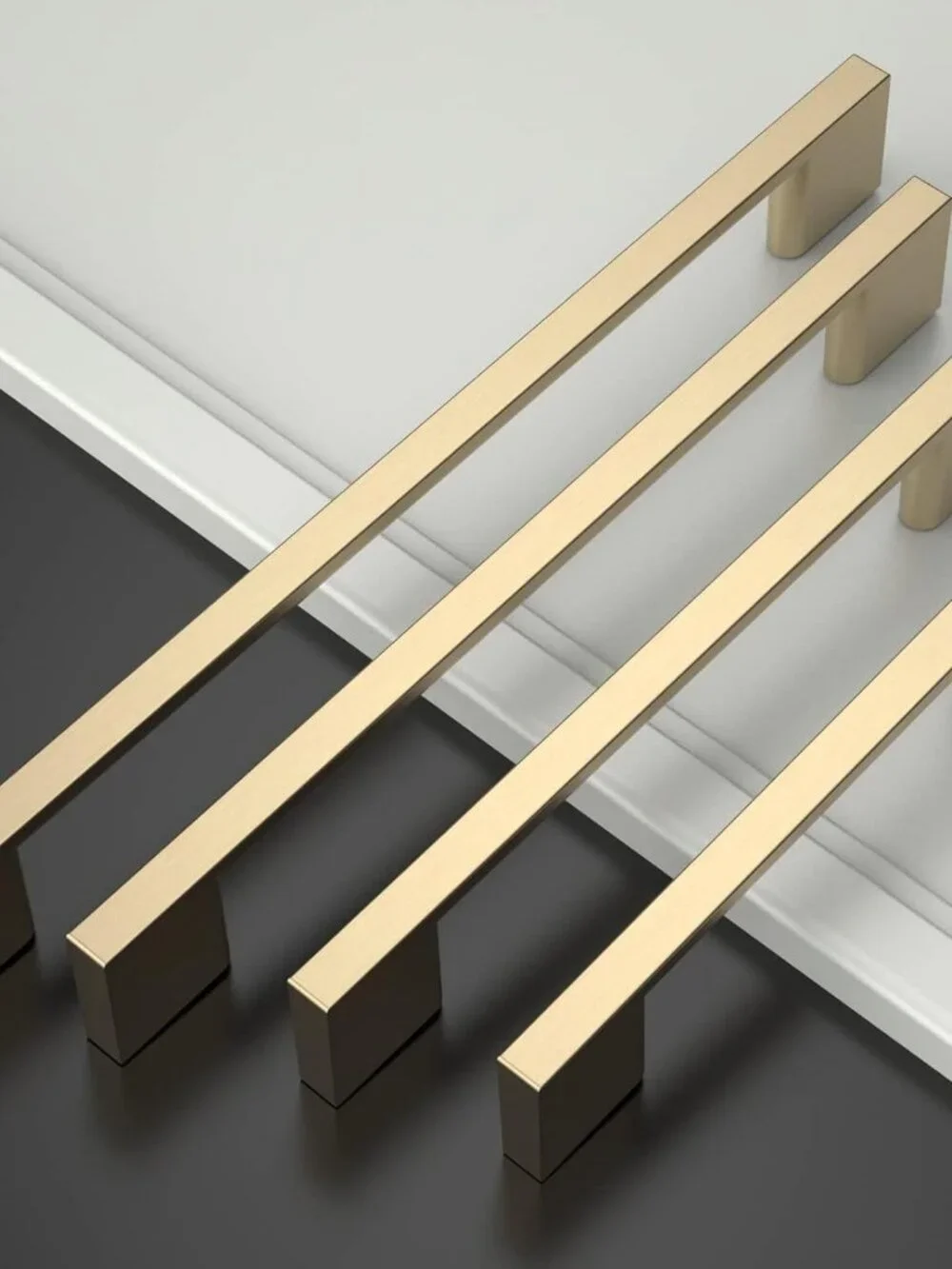 10 Pack 7.5 Inch(192mm) Brushed Brass Kitchen Cabinet Handles, Cabinet Pulls Kit